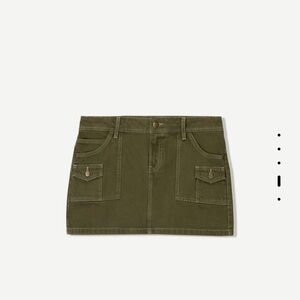BERSHKA Utility Mini Skirt - Green - NWT